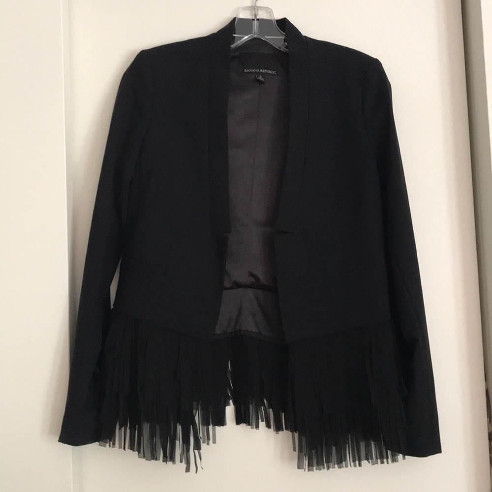 WORN ONCE Banana Republic Fringe Blazer